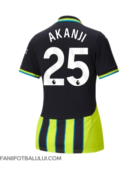 Manchester City Manuel Akanji #25 Tricou Fotbal Replică 2024-25 Femei Deplasare